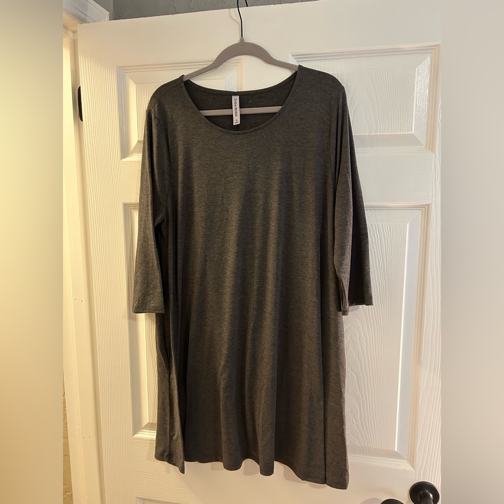 Zenana Outfitters Charcoal Tunic/Dress